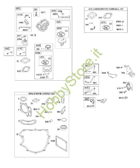D - Set guarnizioni carburatore - Set motore - Revisione carburatore B&S - 44 €¦ 441677-0141-B1 brand Stihl
